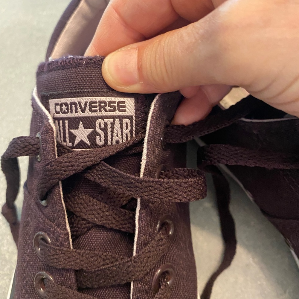 Converse Dark Plum Canvas Sneakers - size 7. - Picture 5 of 8